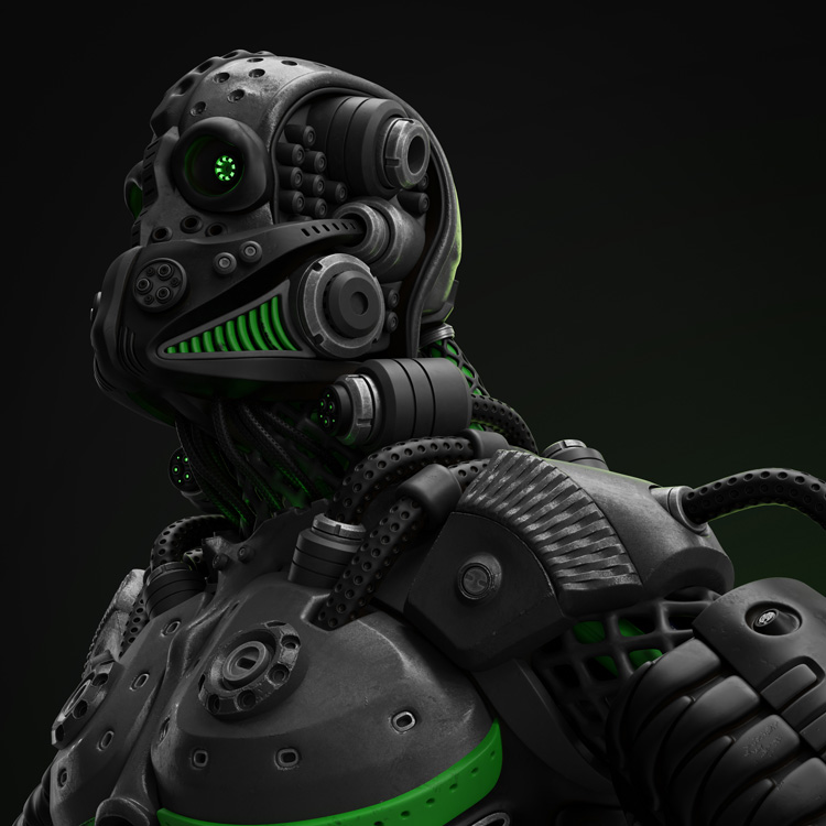 Sci Fi - Character 02 - Bust 3D